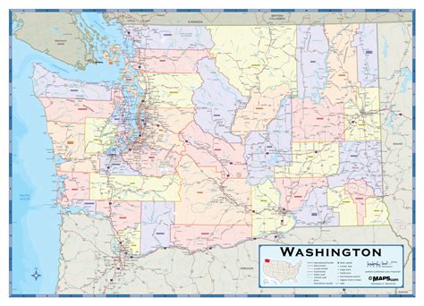Washington State Map With Counties